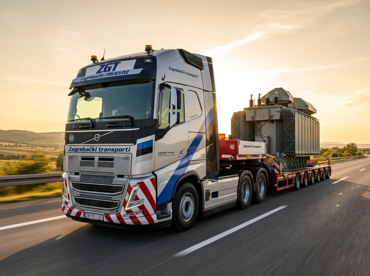 Izvanredni transport industrijskog tereta na autocesti